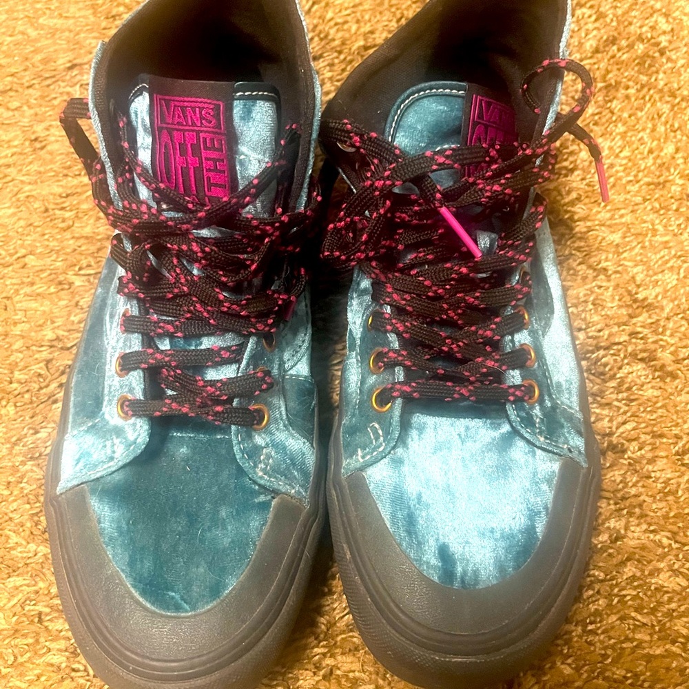 Blue Velvet Vans